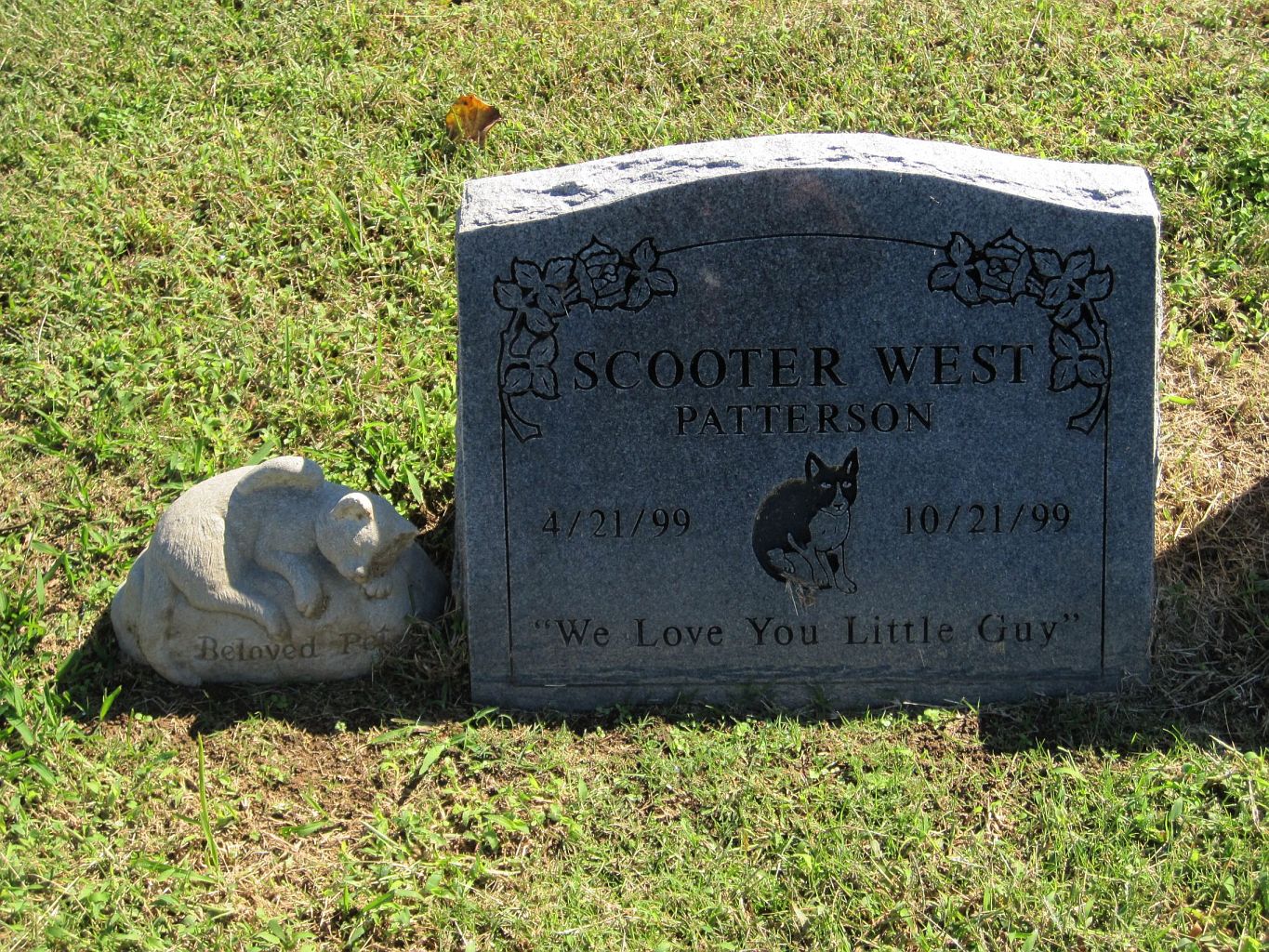 A Headstone for a Pet Cat A Headstone for a Pet Cat