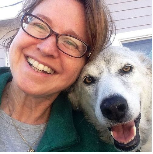 Susan Nilson and a Dog