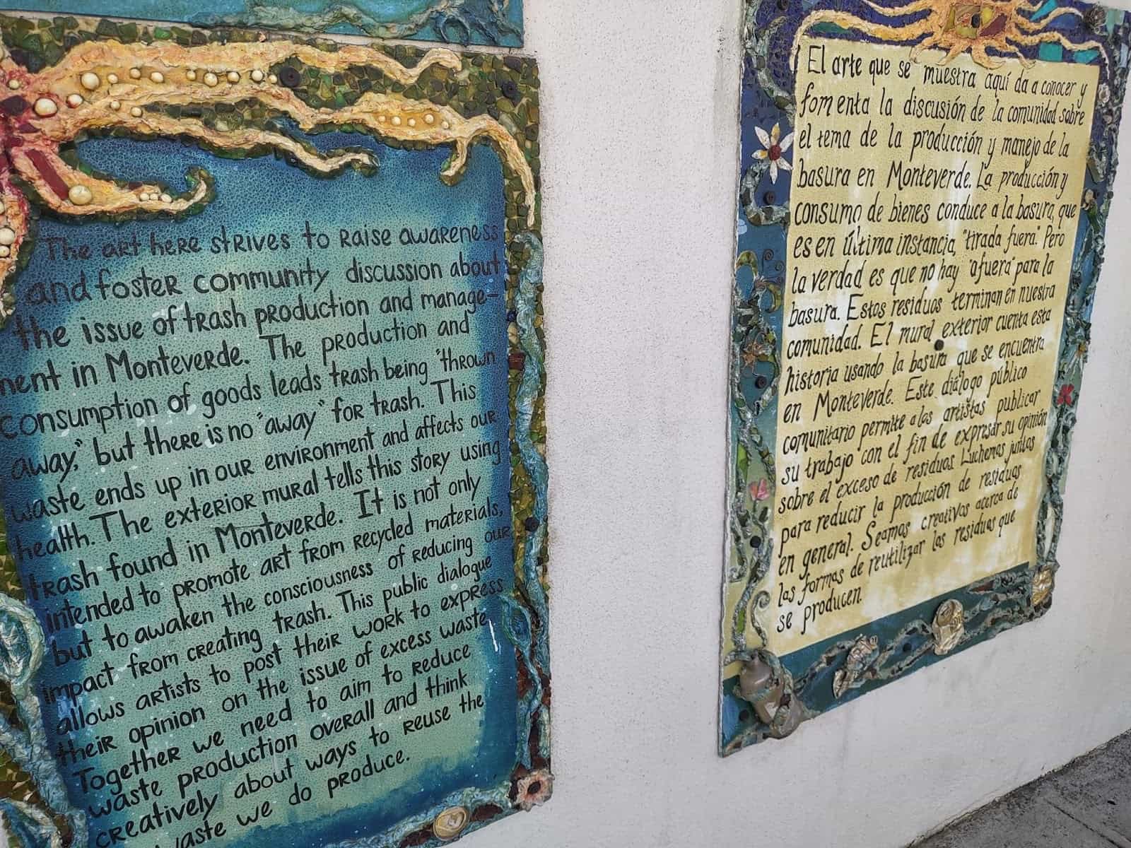 A Poster in Spanish and English About How the Town Is Using Art to Raise Awareness About Reducing Trash A Poster in Spanish and English About How the Town Is Using Art to Raise Awareness About Reducing Trash