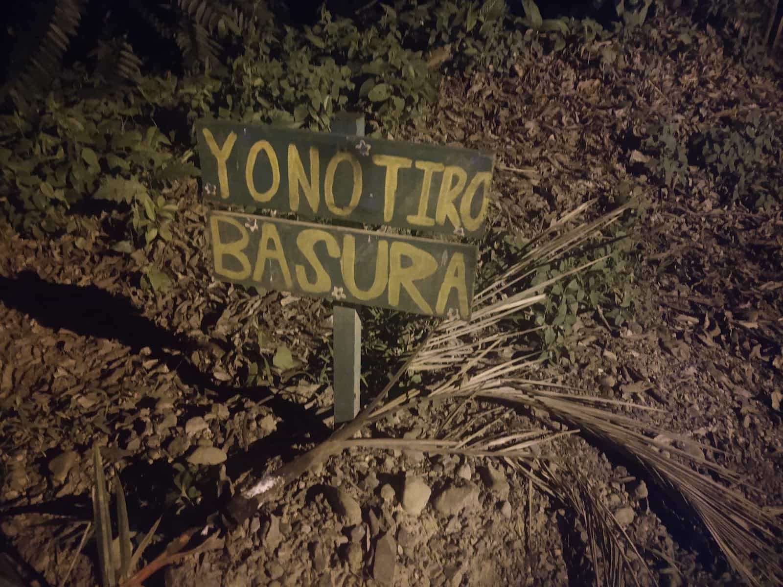 A Sign by a Tree That Says Yo No Trio Basura – I Don’t Throw Trash A Sign by a Tree That Says Yo No Trio Basura – I Don’t Throw Trash