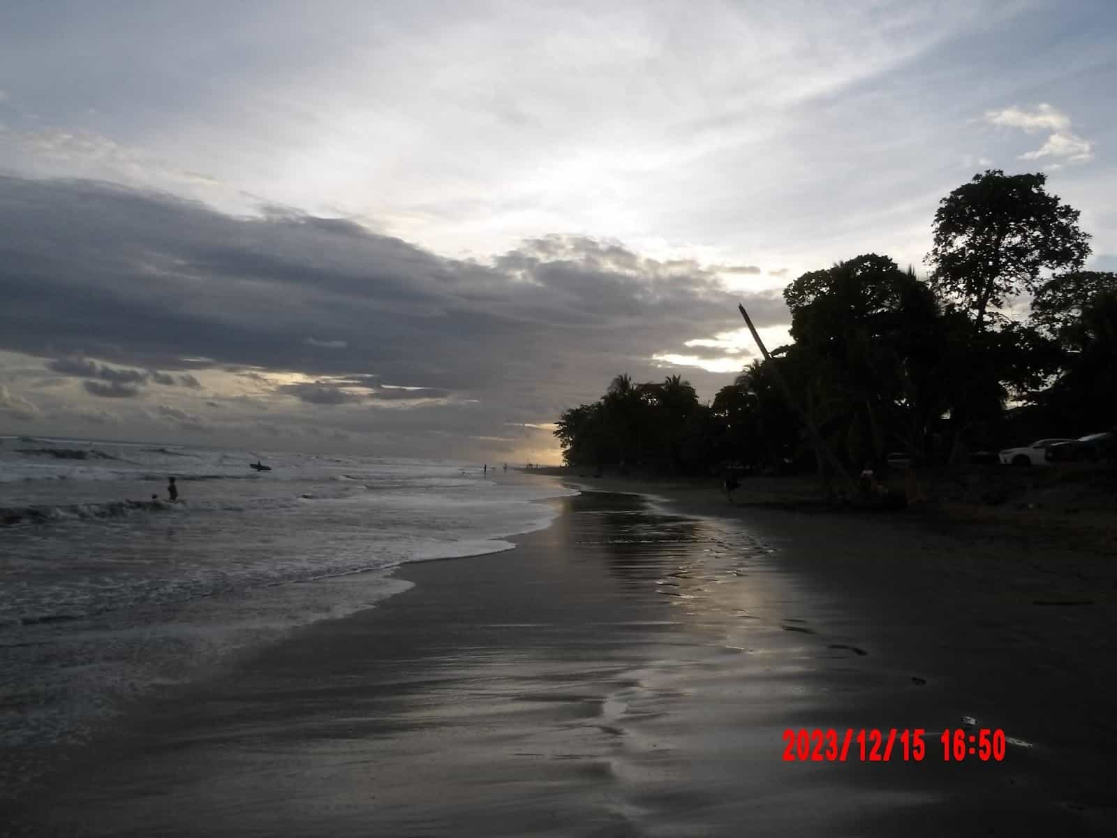 Beach at Esterillos Oeste in the Evening