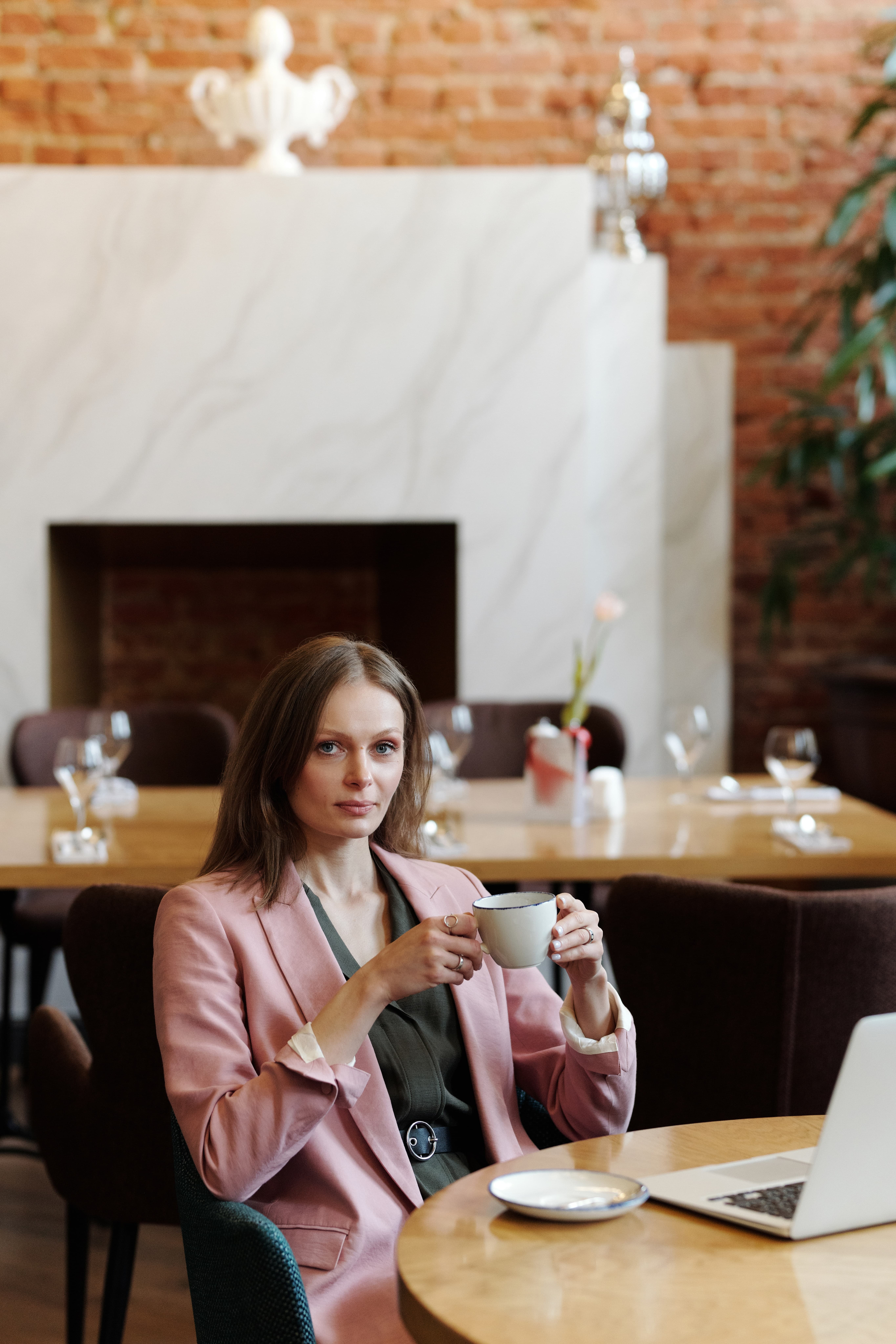 Thoughtful Woman Drinking Coffee Thoughtful Woman Drinking Coffee