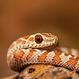 Hognose Snake Coiled Up On Itself
